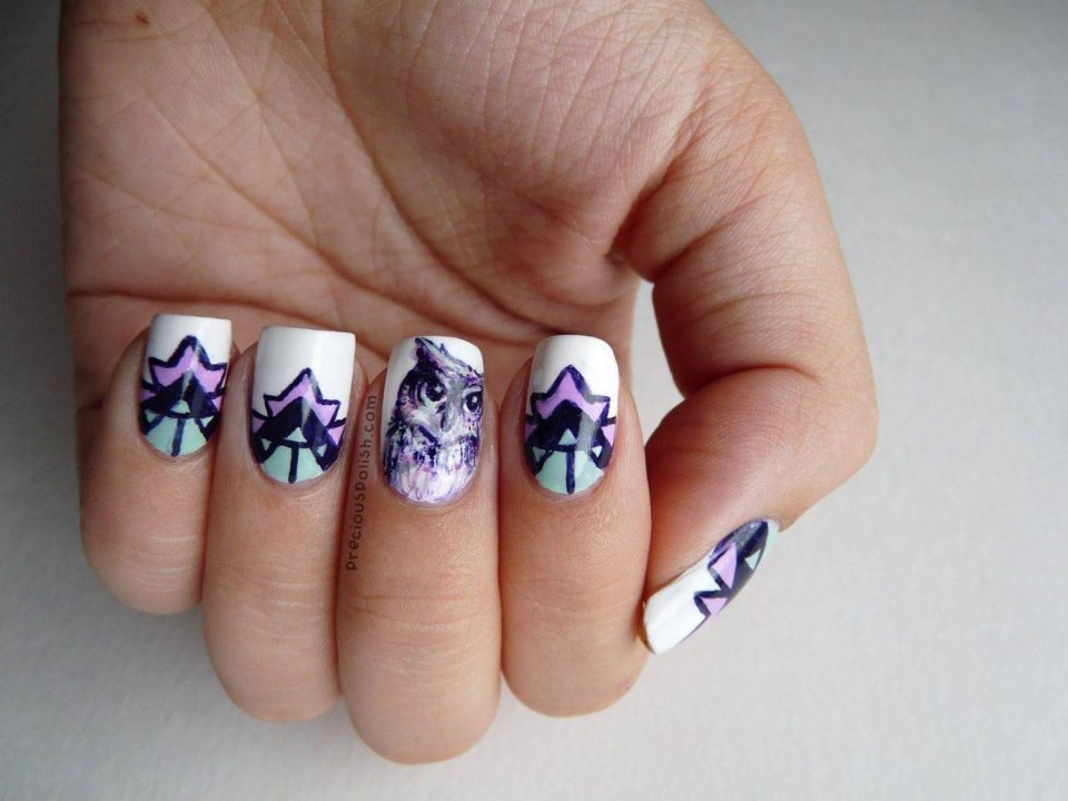 Маникюр с бабочками наклейками