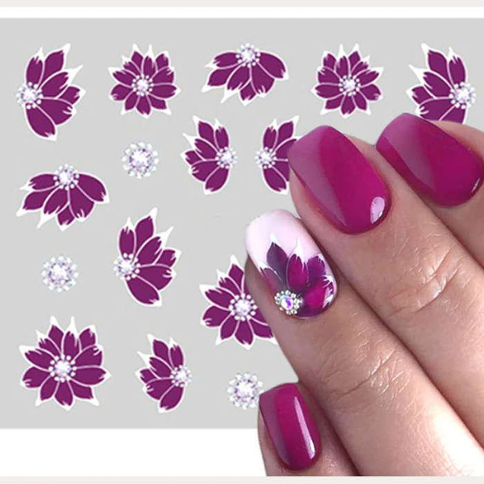 Наклейки для ногтей «цветы»
