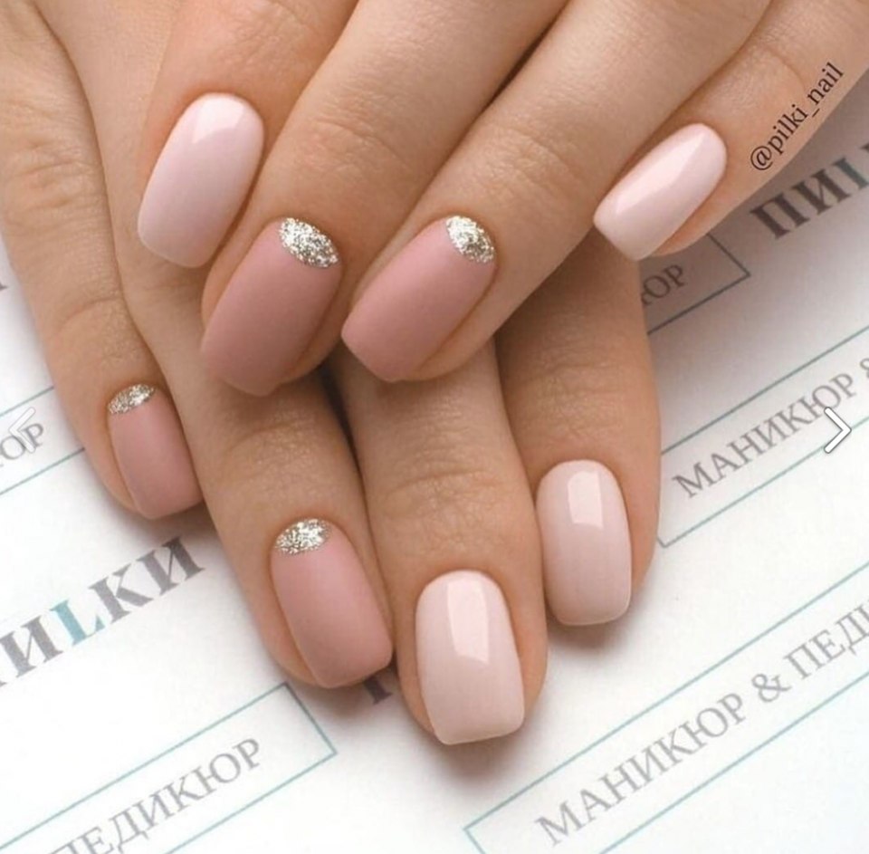 Красивый маникюр в пепельных тонах