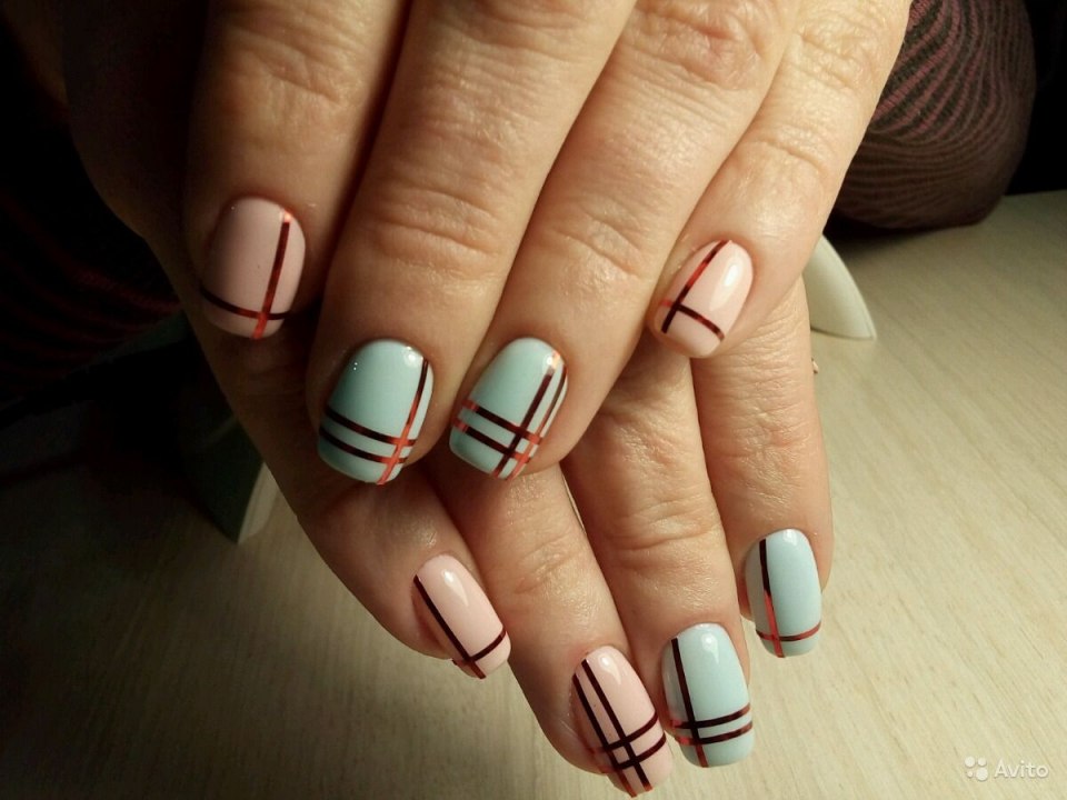 Педикюр дизайн осень