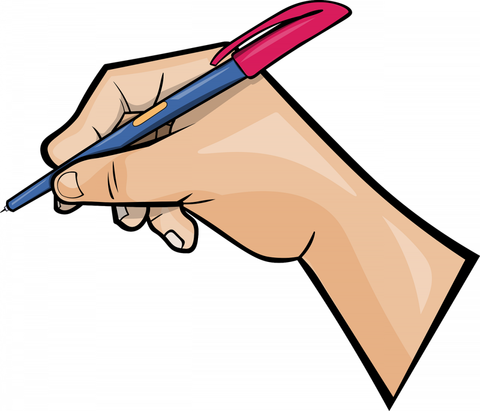 Картинка пишущая рука с ручкой