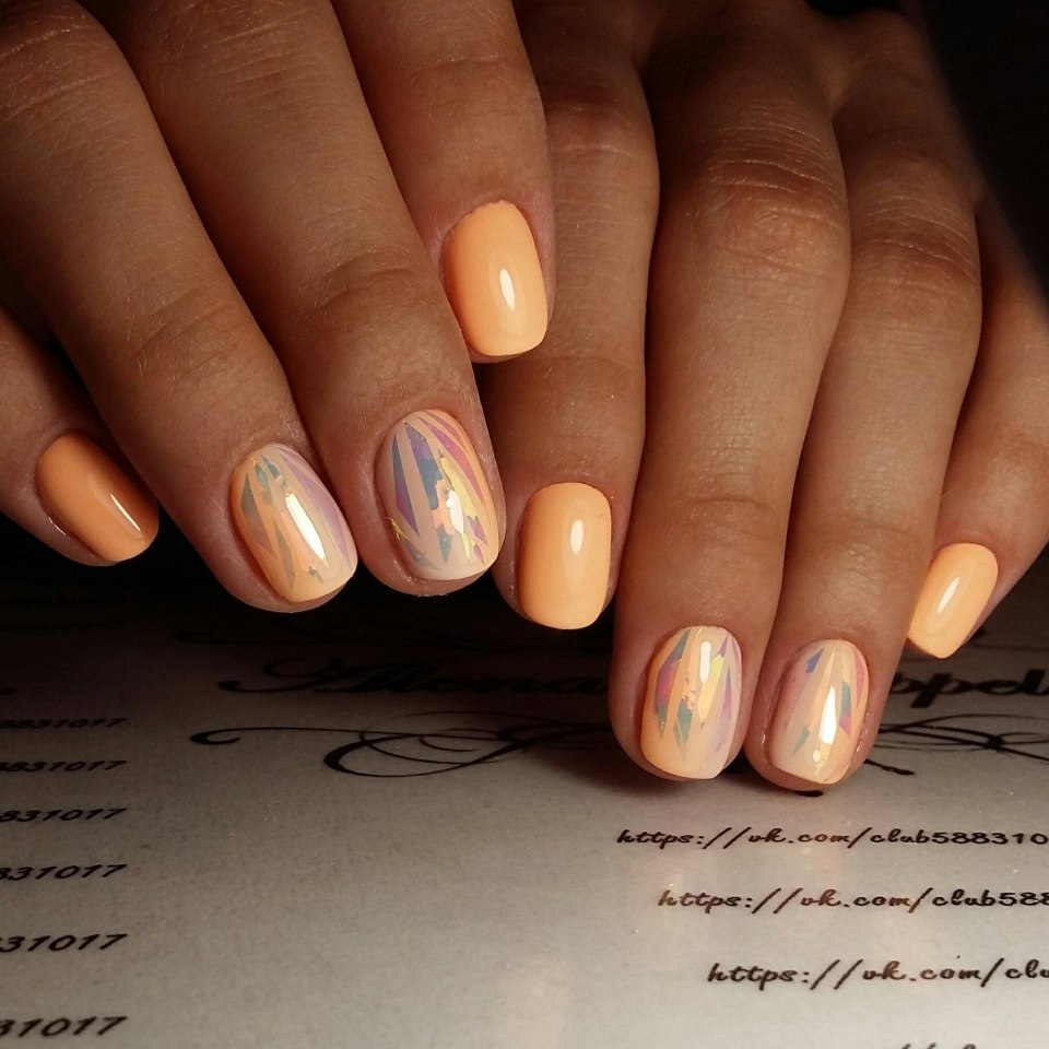 Маникюр на короткие ногти 2019 френч втиркой