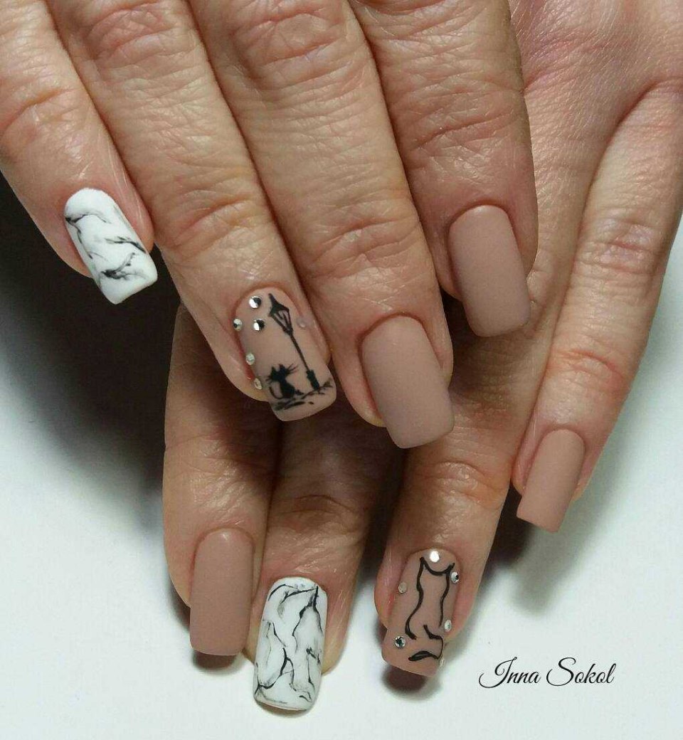 Дизайн ногтей чтобы выглядело богато