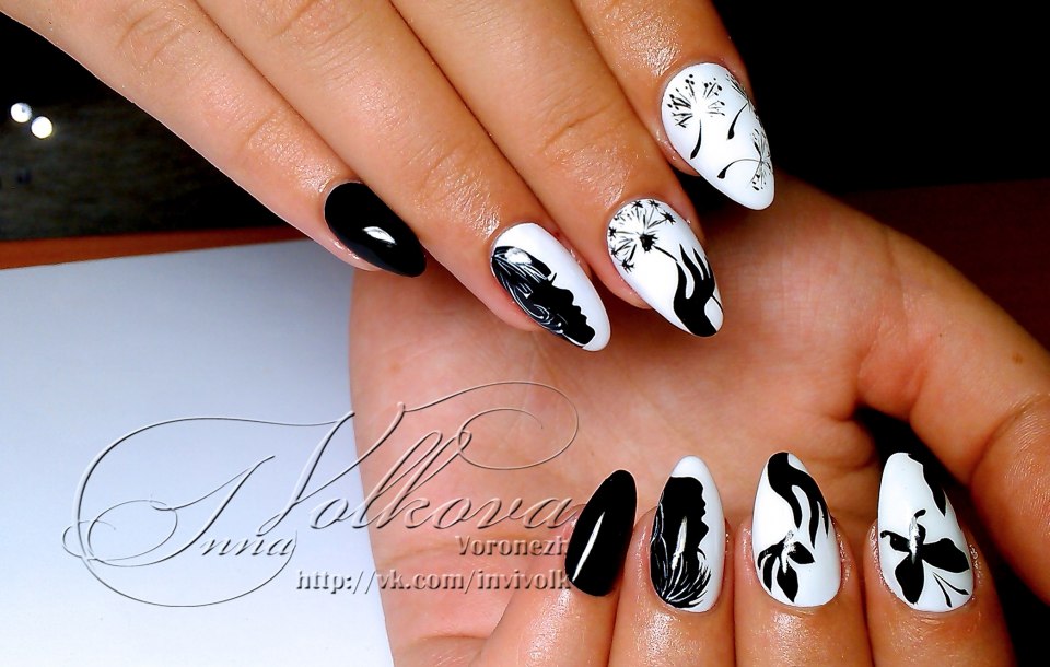 Маникюр с кружевом