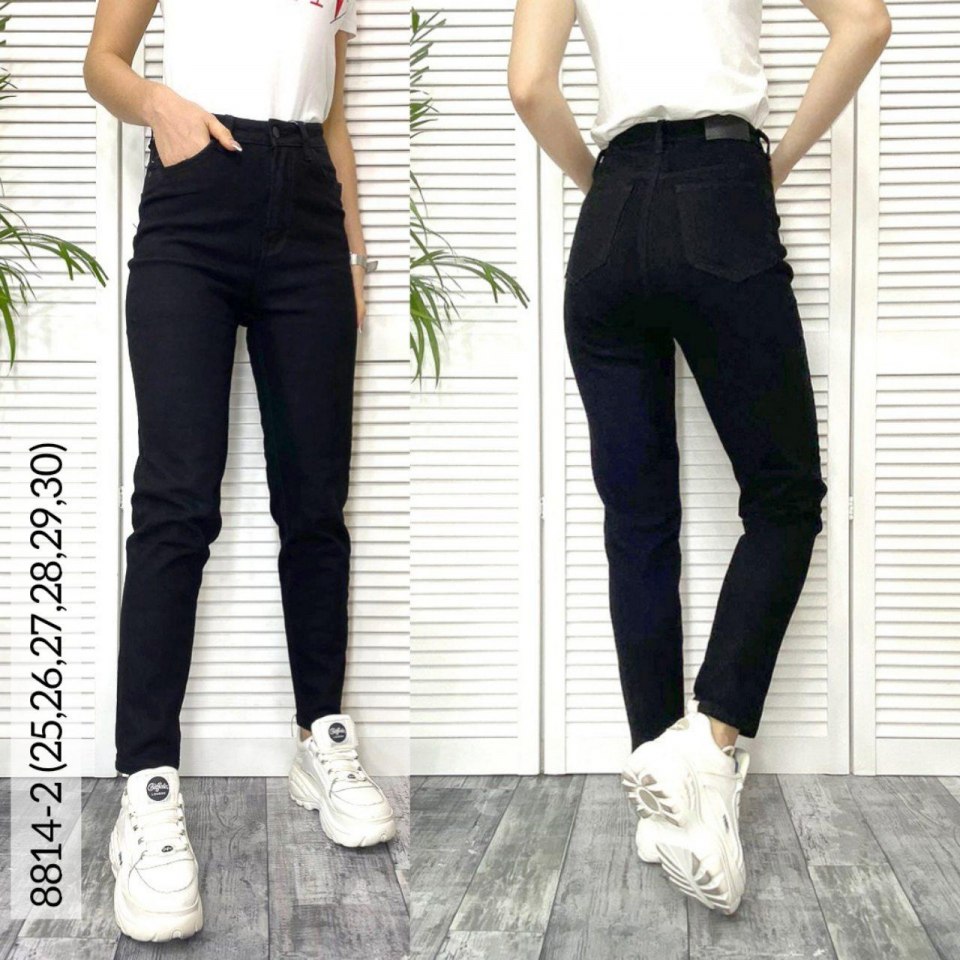 Джинсы чёрные мом Denim 2003