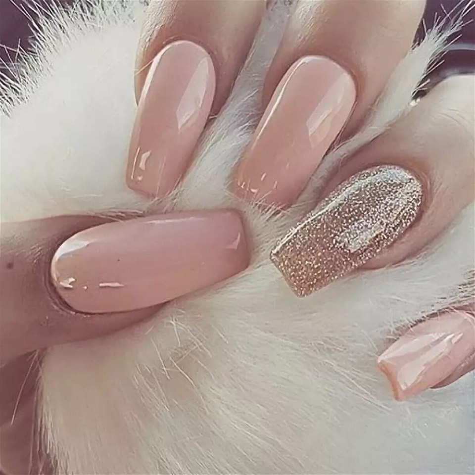 Нюдовый маникюр на короткие ногти 2019