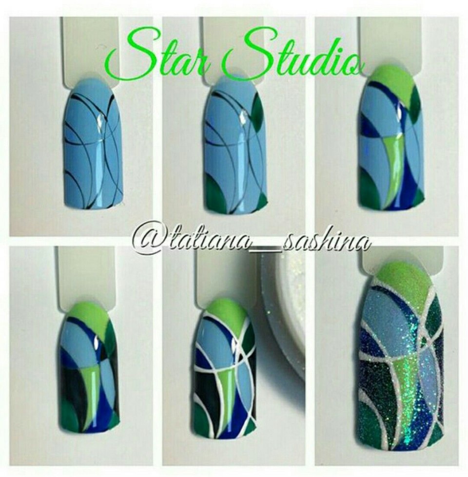 Геометрический дизайн ногтей пошагово