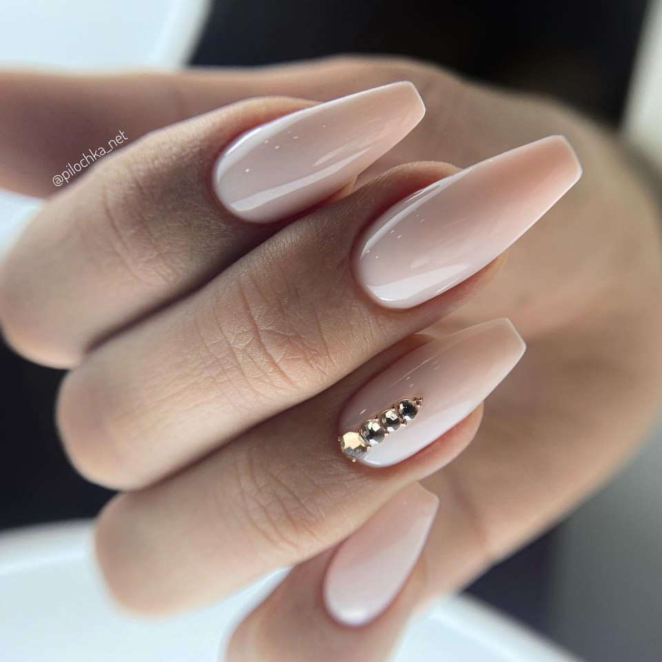 Ногти балерина нежные