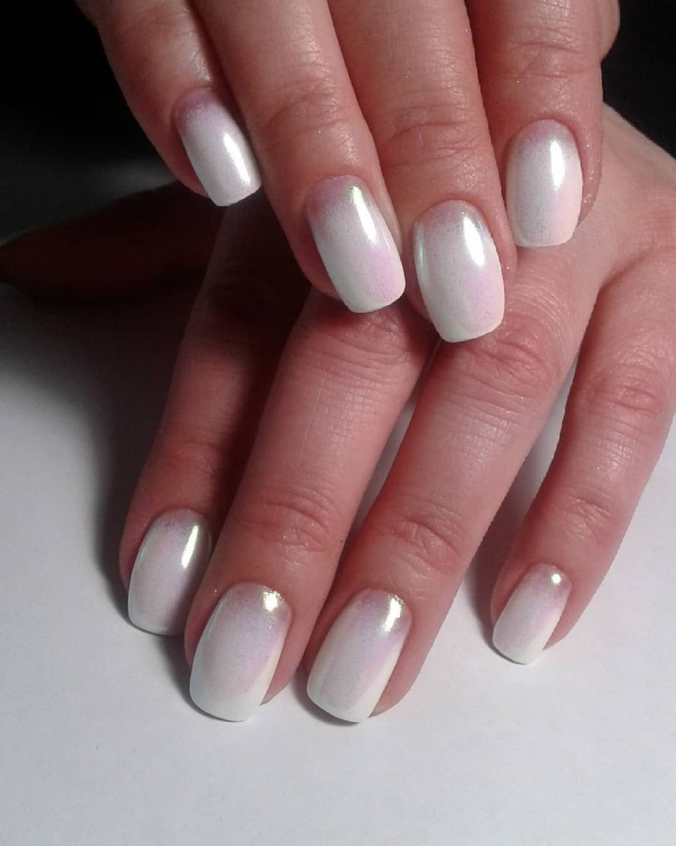 Маникюр 2018 Жемчужная втирка