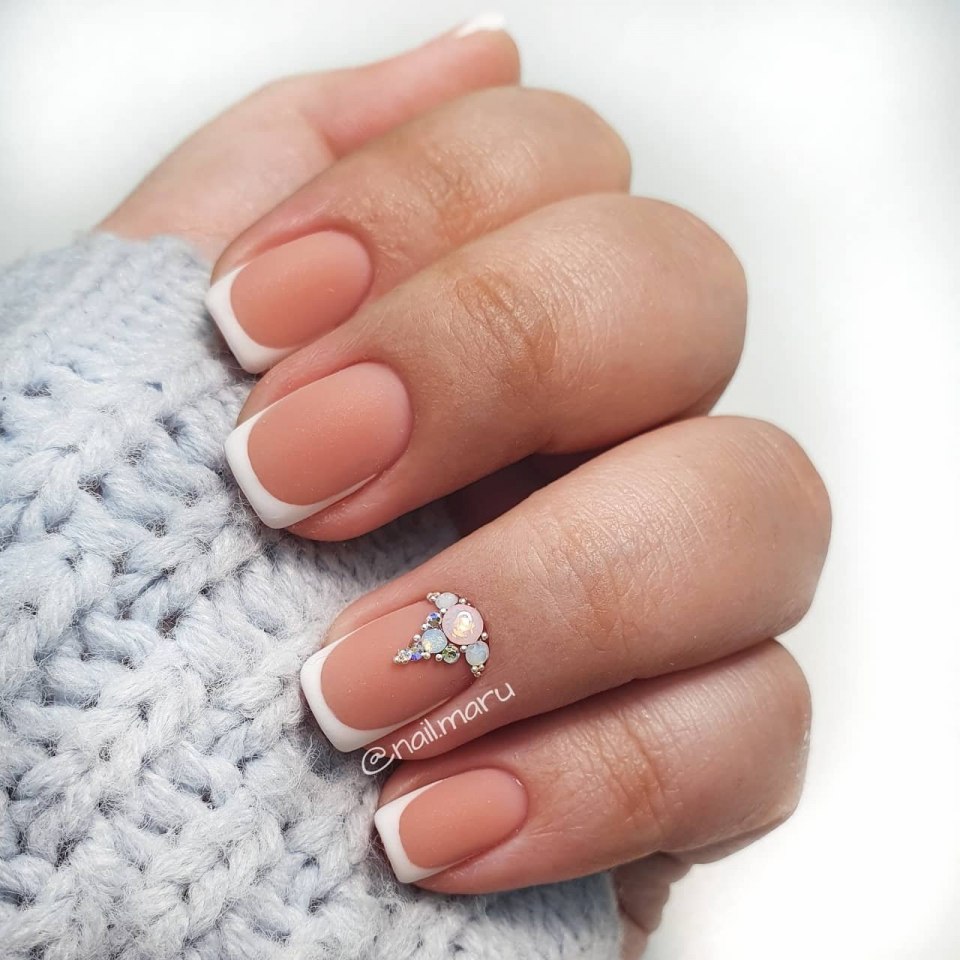 Френч на короткие ногти