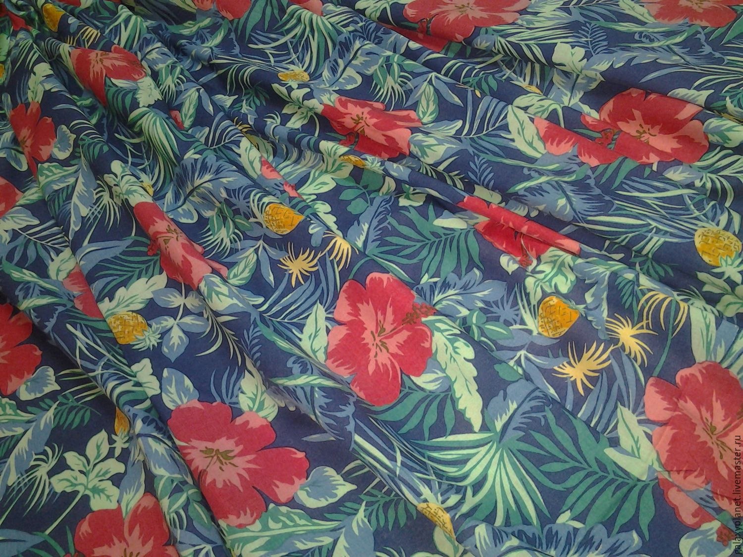 Ткани на лето. Летние ткани. Ткань для летнего платья. Ткань с рисунками тропики.