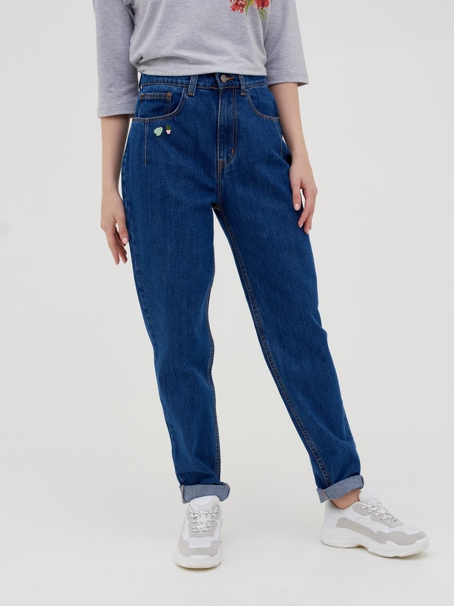 Джинсы мом Cropped Mango