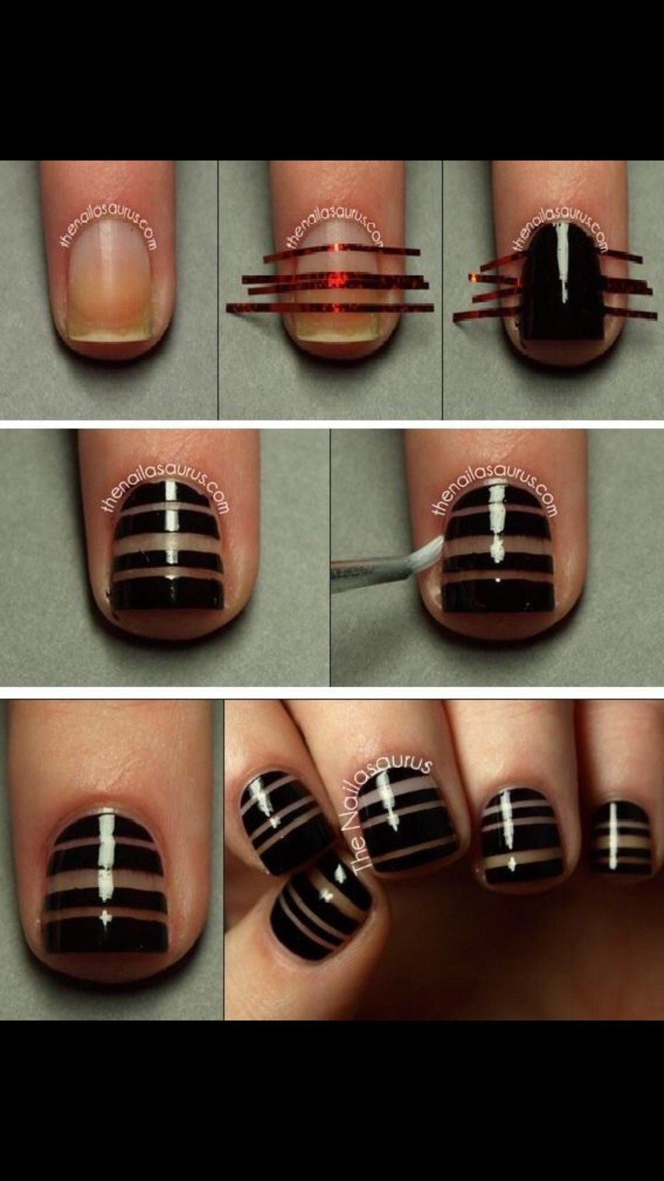 Маникюр на короткие ногти с треугольниками