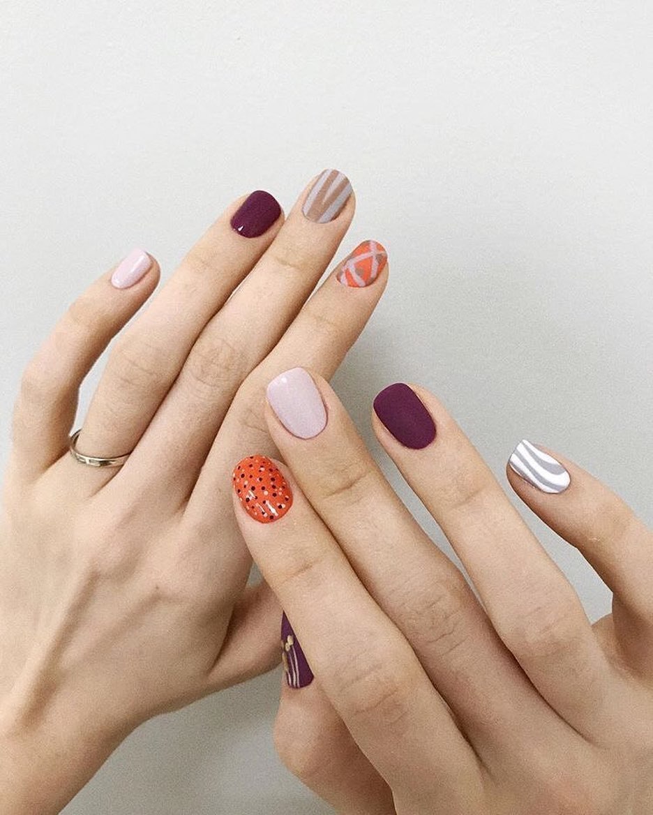 Классный маникюр на короткие ногти