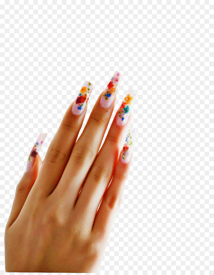 Красивый маникюр на белом фоне