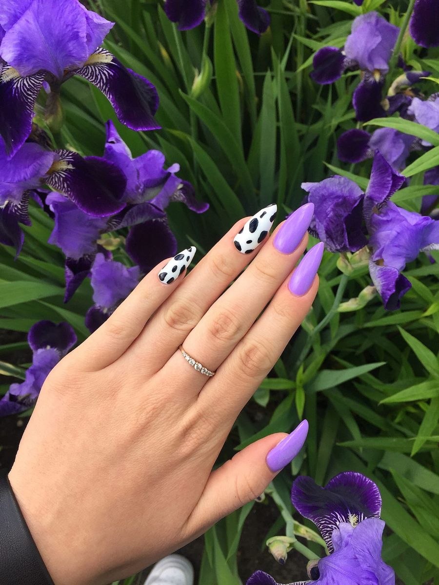Фиолетовые ногти