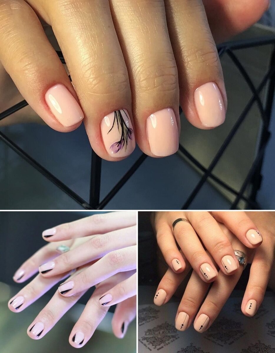 Маникюр визуально удлиняющий ногти