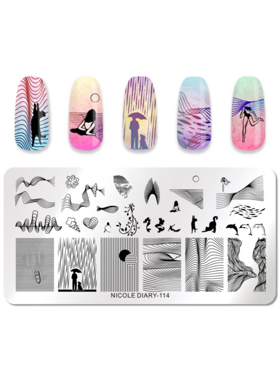 Стемпинг пластины Nicole Diary 113