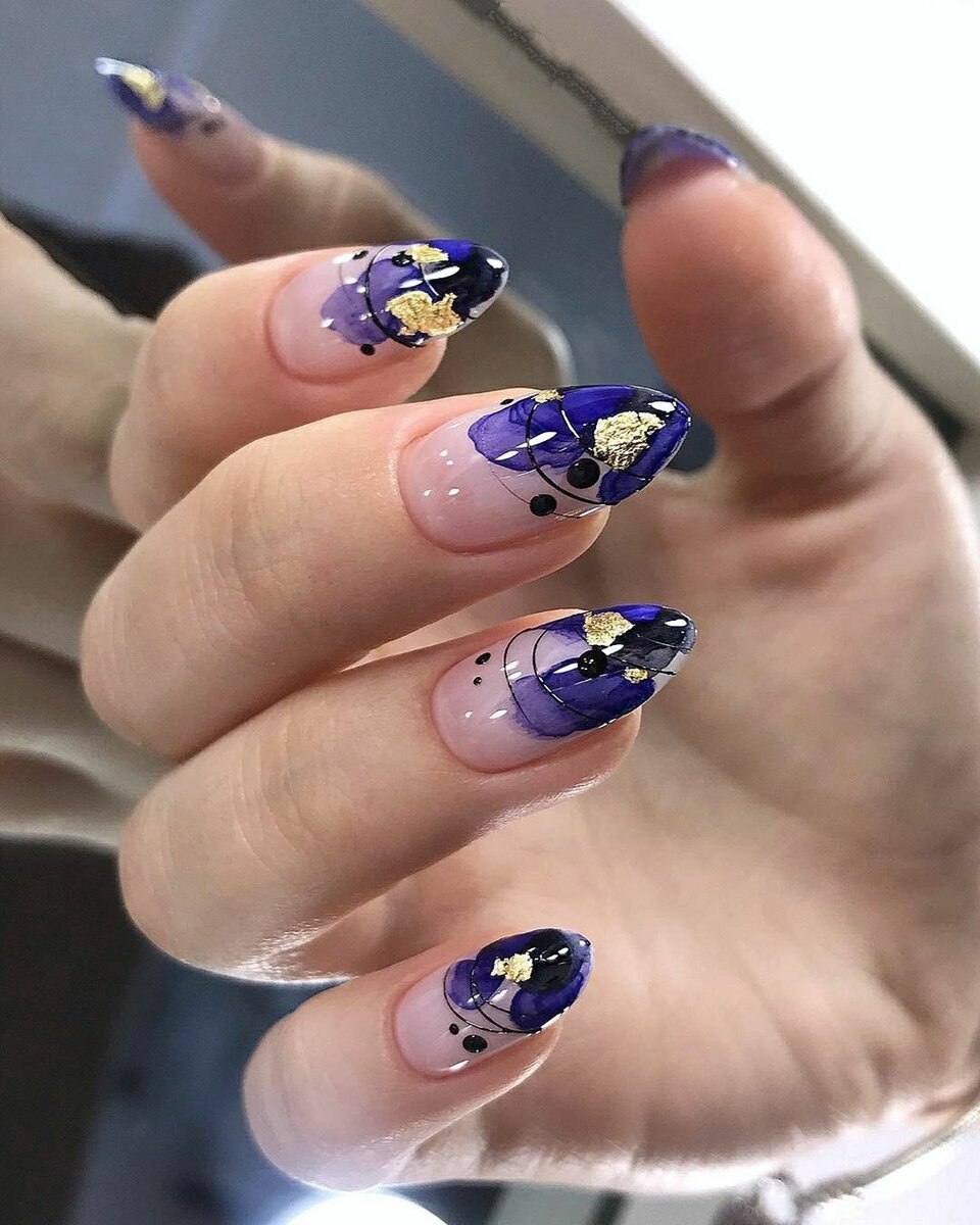 Френч голубой с белым