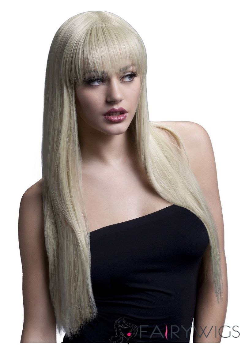 Парик блондинки с челкой