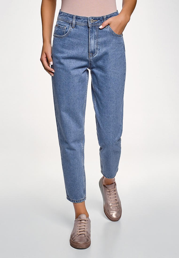Mid Blue straight Jeans Topshop