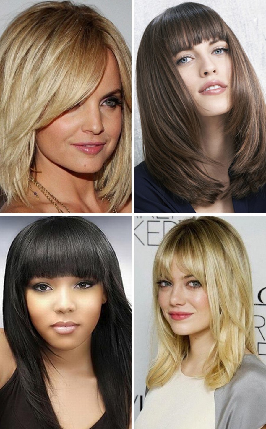 Удлиненное каре для круглого лица