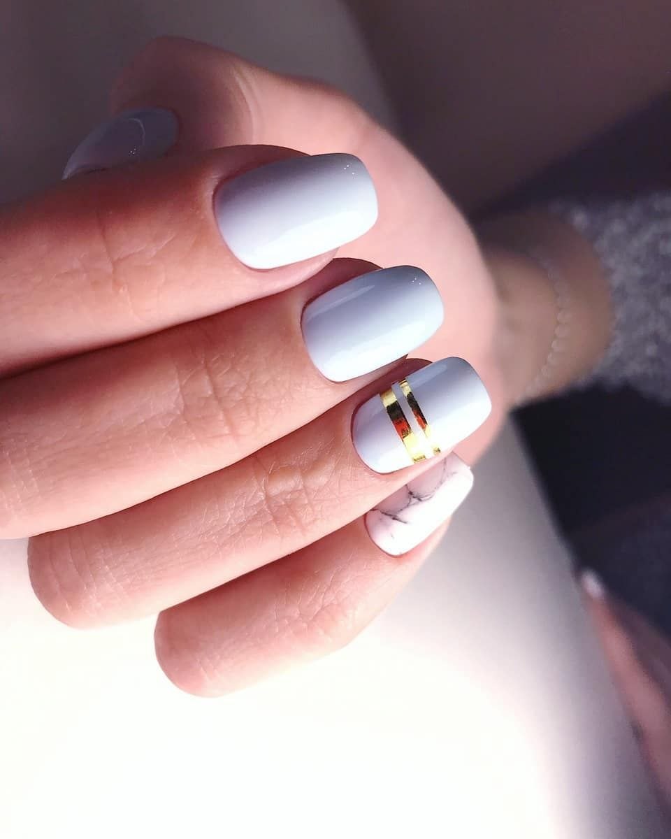 Маникюр с сердечком на одном пальце (47 фото)