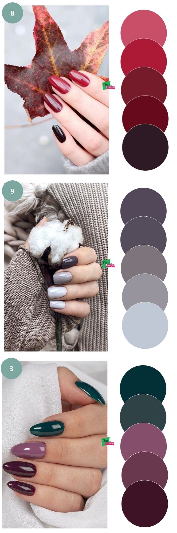 Сочетание цвета в маникюре