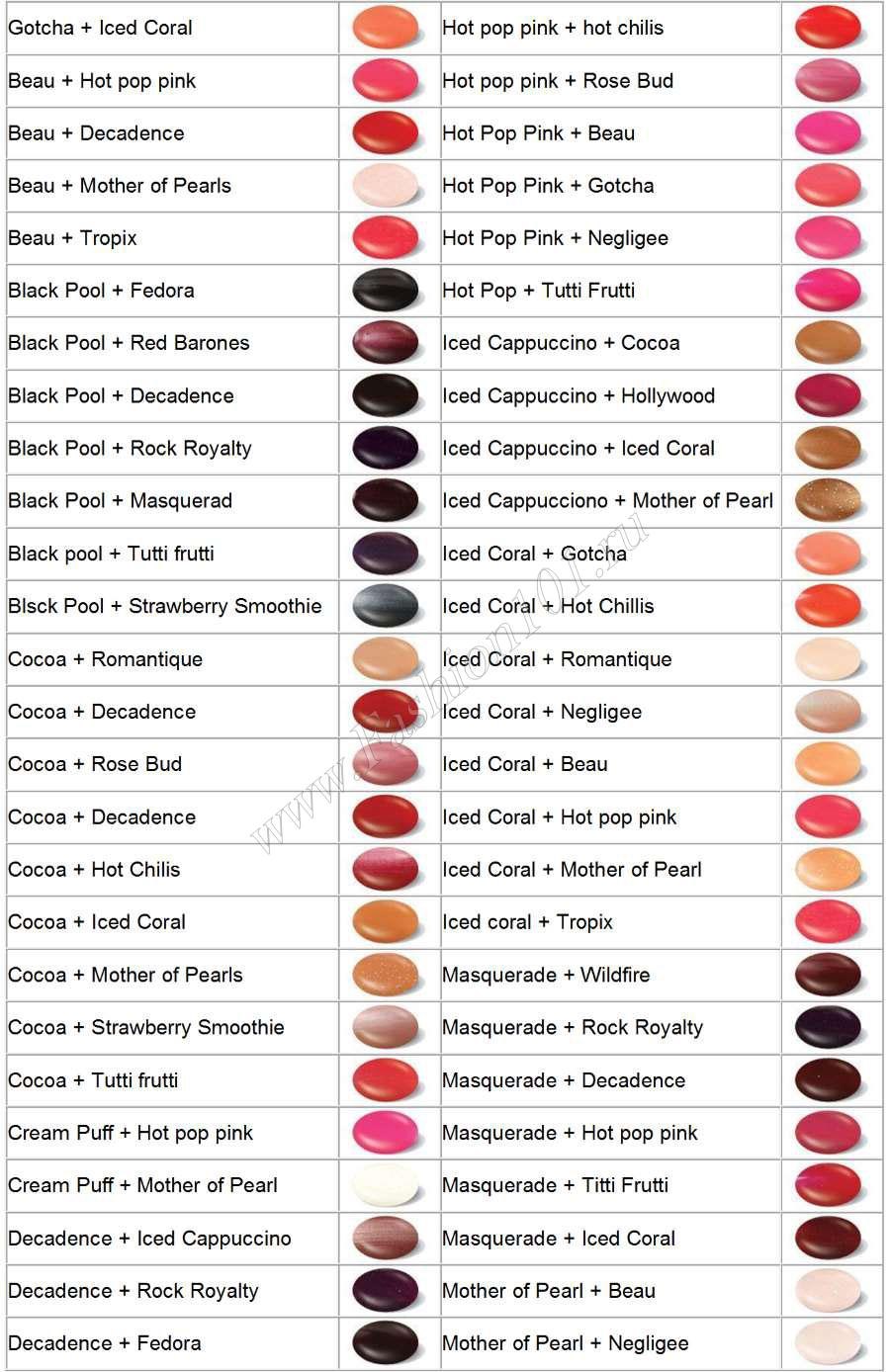 Разноцветные ногти в одной цветовой гамме