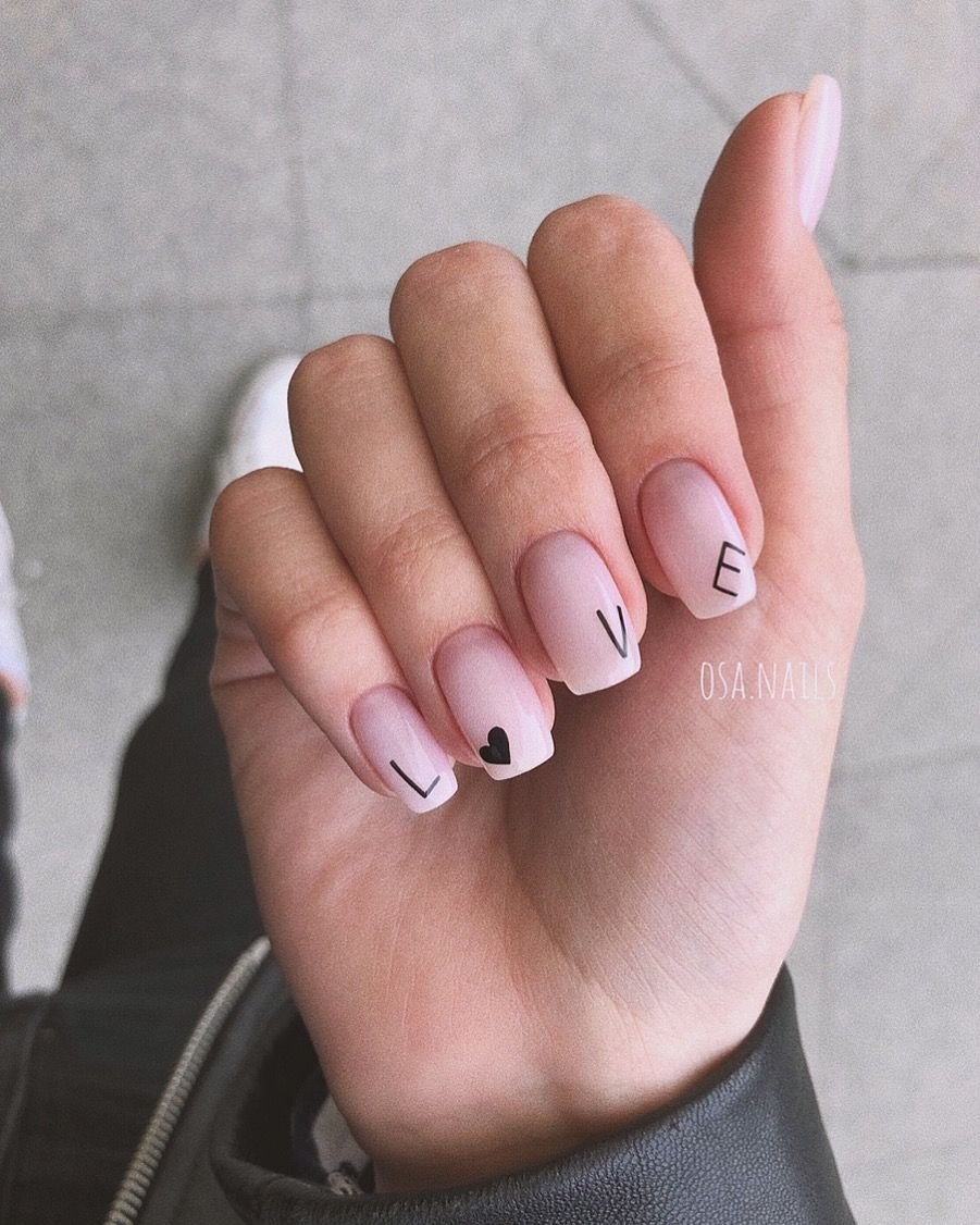 Квадратный маникюр для подростков