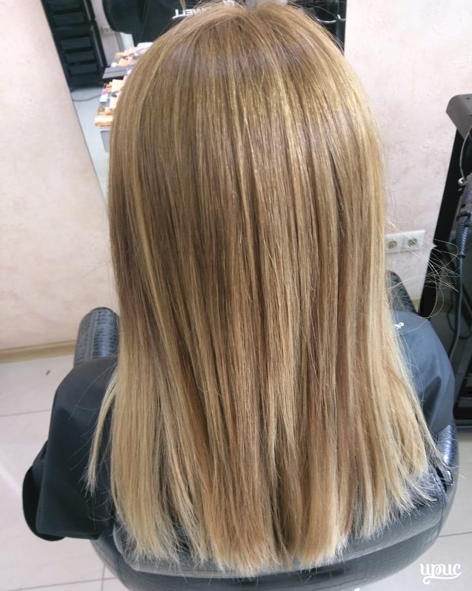 Калифорнийское мелирование расческой