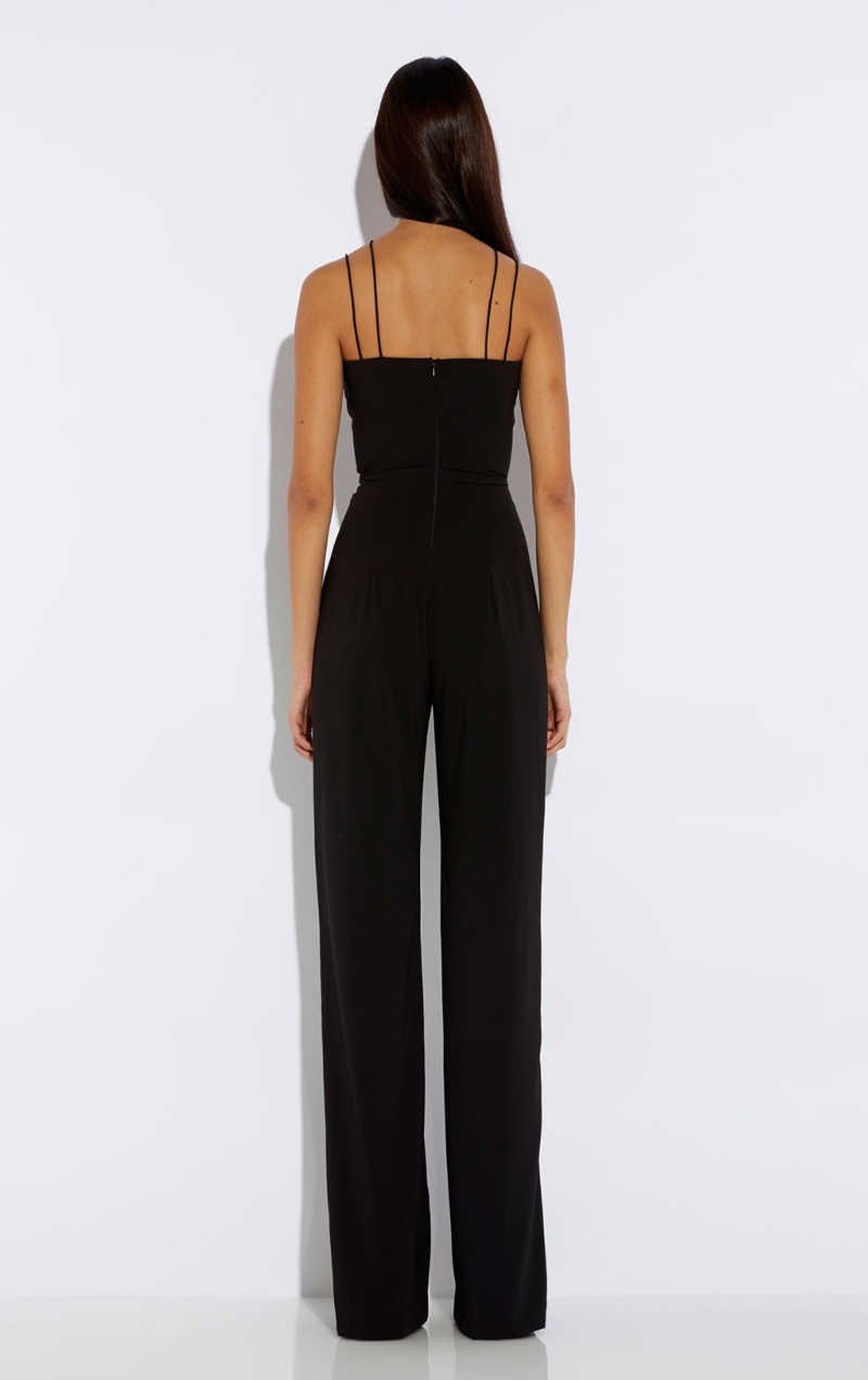 Черный комбинезон в пол