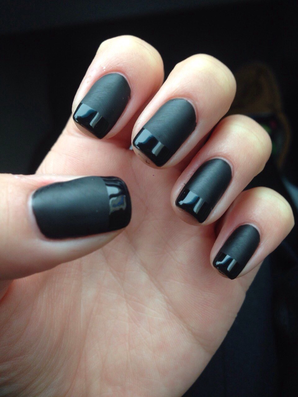 Матовый и глянцевый маникюр