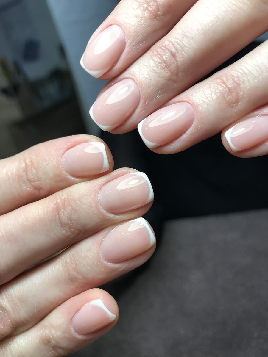 Скрытый френч на ногтях (48 фото)