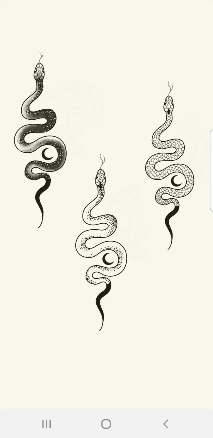 Змейка тату эскиз