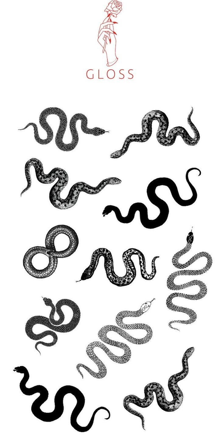 Наклейки на ногти змеи
