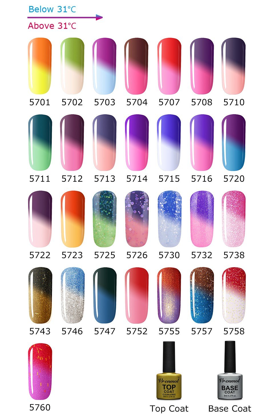 Термо гель лак с блестками