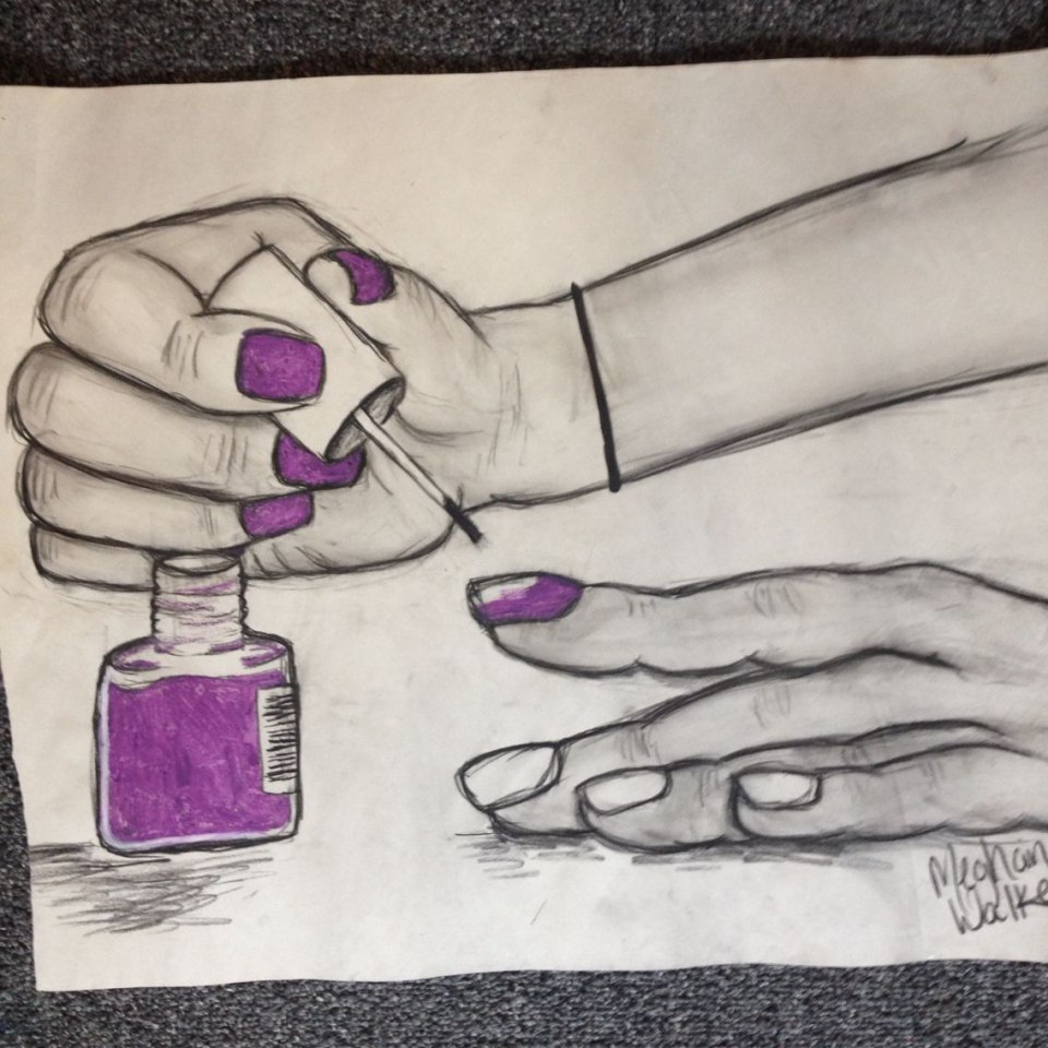 Трафарет для рисования на ногтях красками