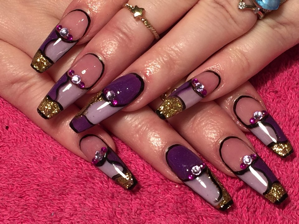 Красивый дизайн нарощенных ногтей фото