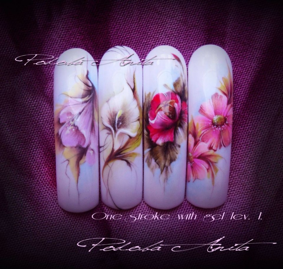 Маникюр китайская роспись