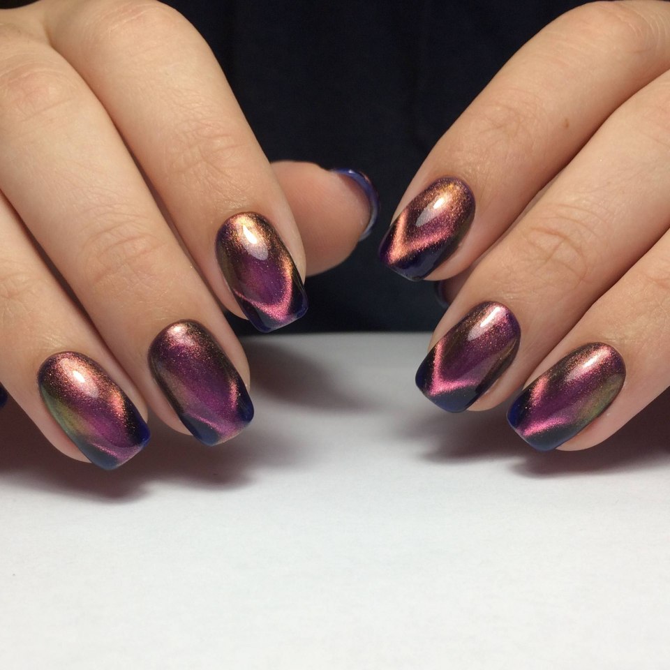 Лак кошачий глаз изумрудный