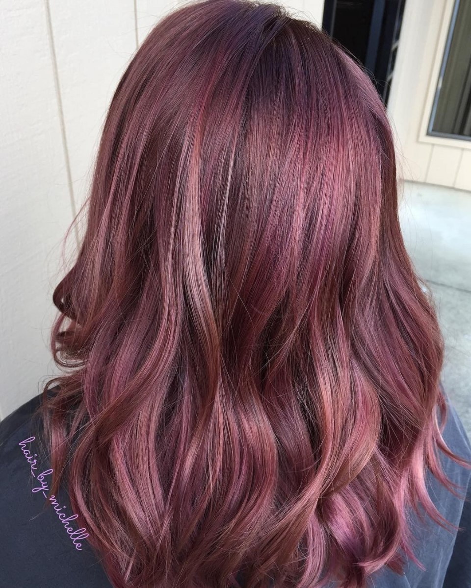 Краска для волос каштан с розовым оттенком