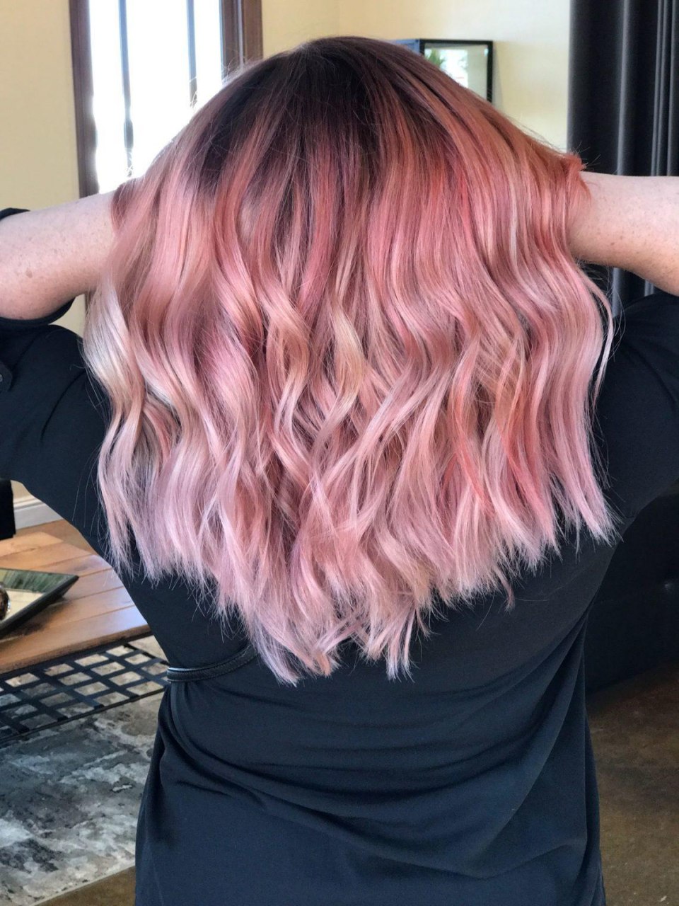 Rose Gold hair Balayage