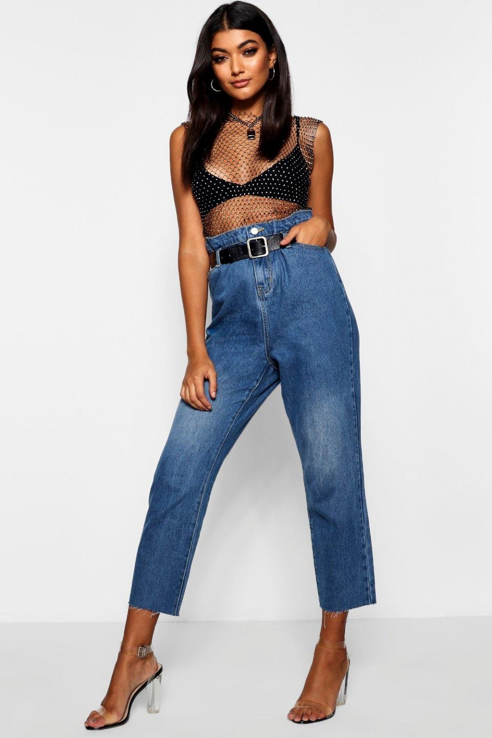 Джинсы бершка mom Fit