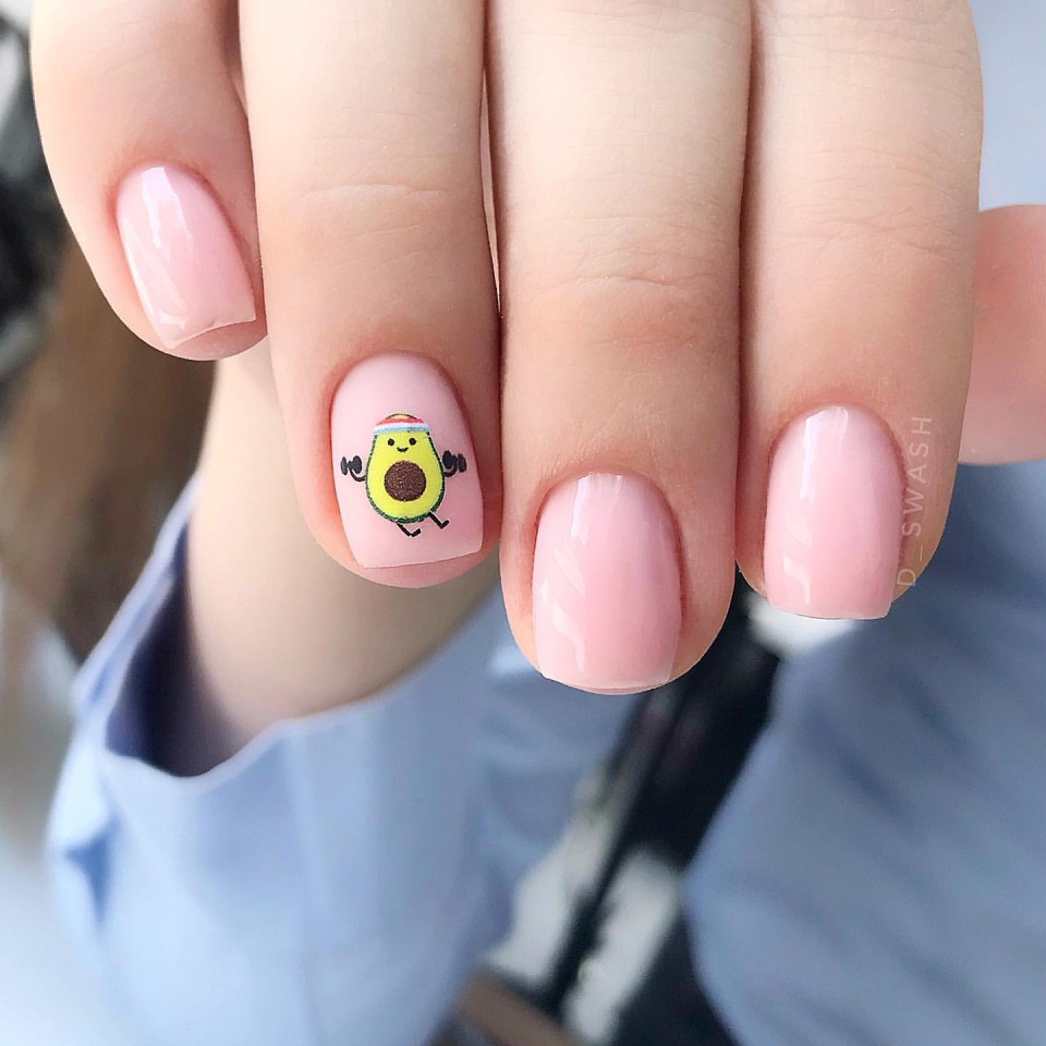 Няшный маникюр на короткие ногти