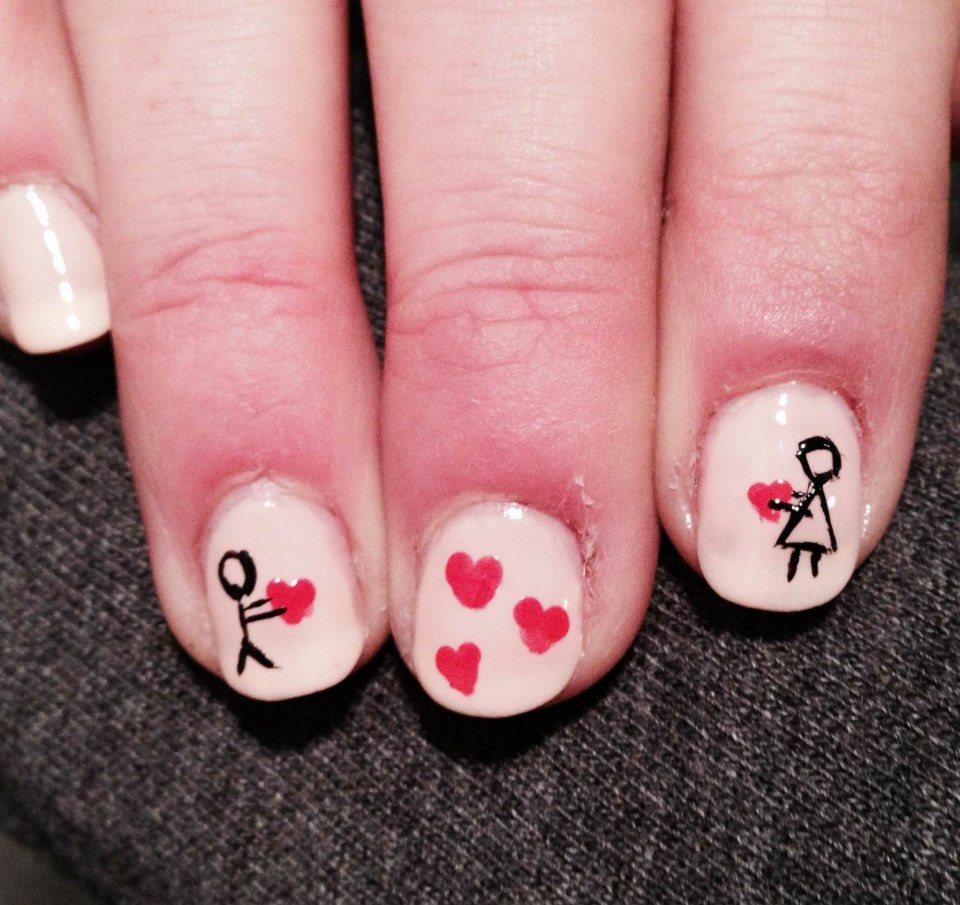 Love Heart Nail Art