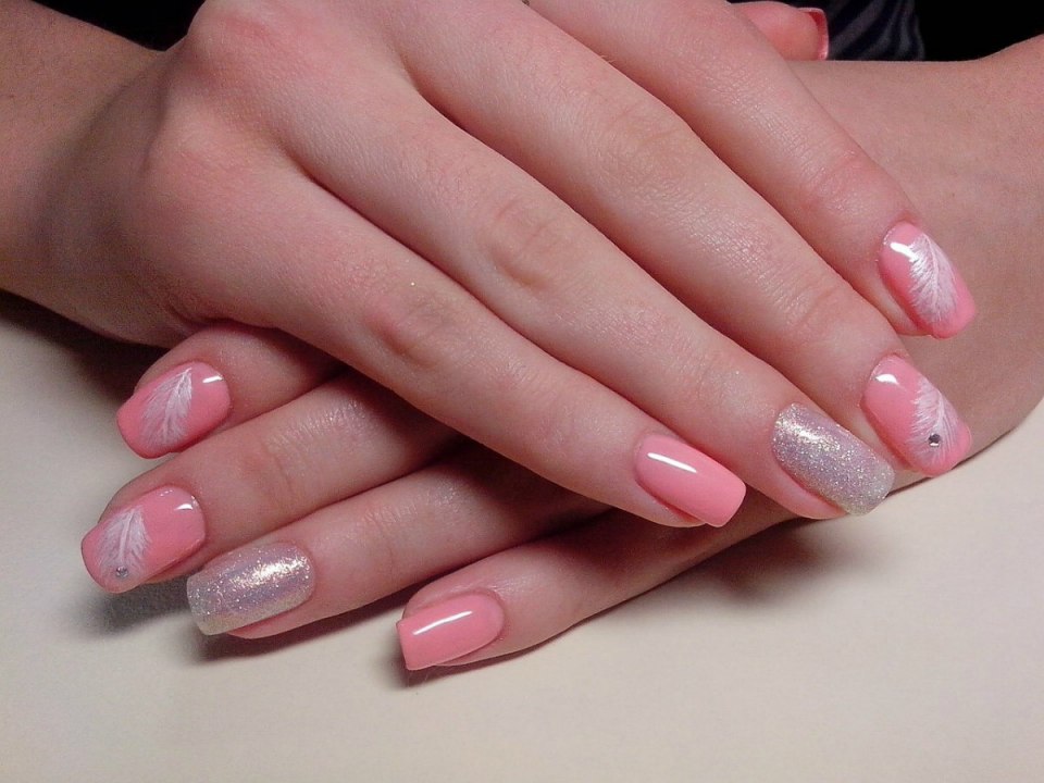 Ногти маникюр нежный розовый