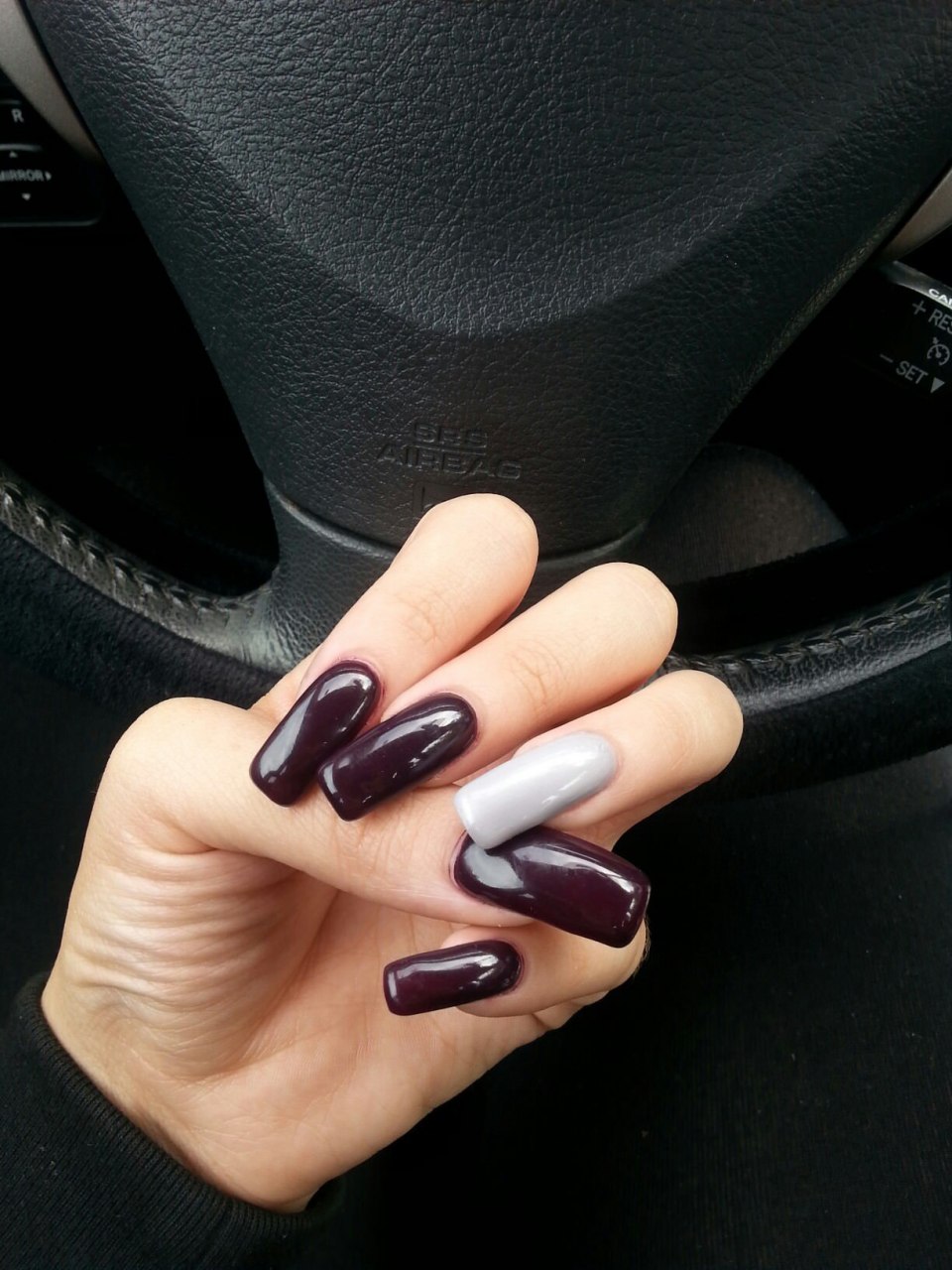 Маникюр на длинные ногти т