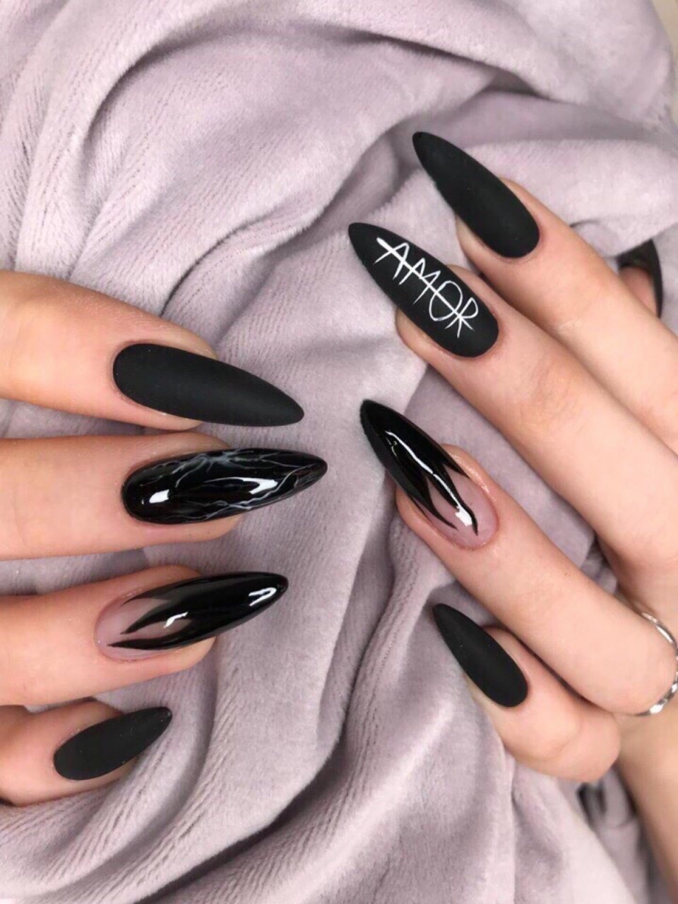 Маникюр на длинные ногти