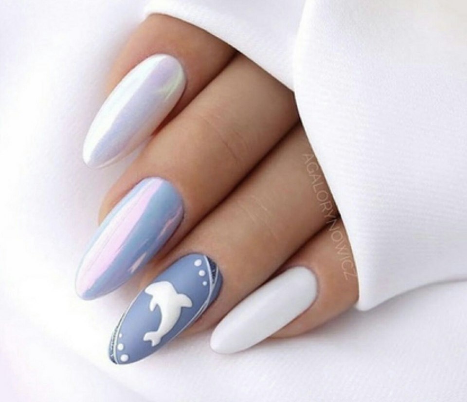 Маникюр градиент пастельные тона